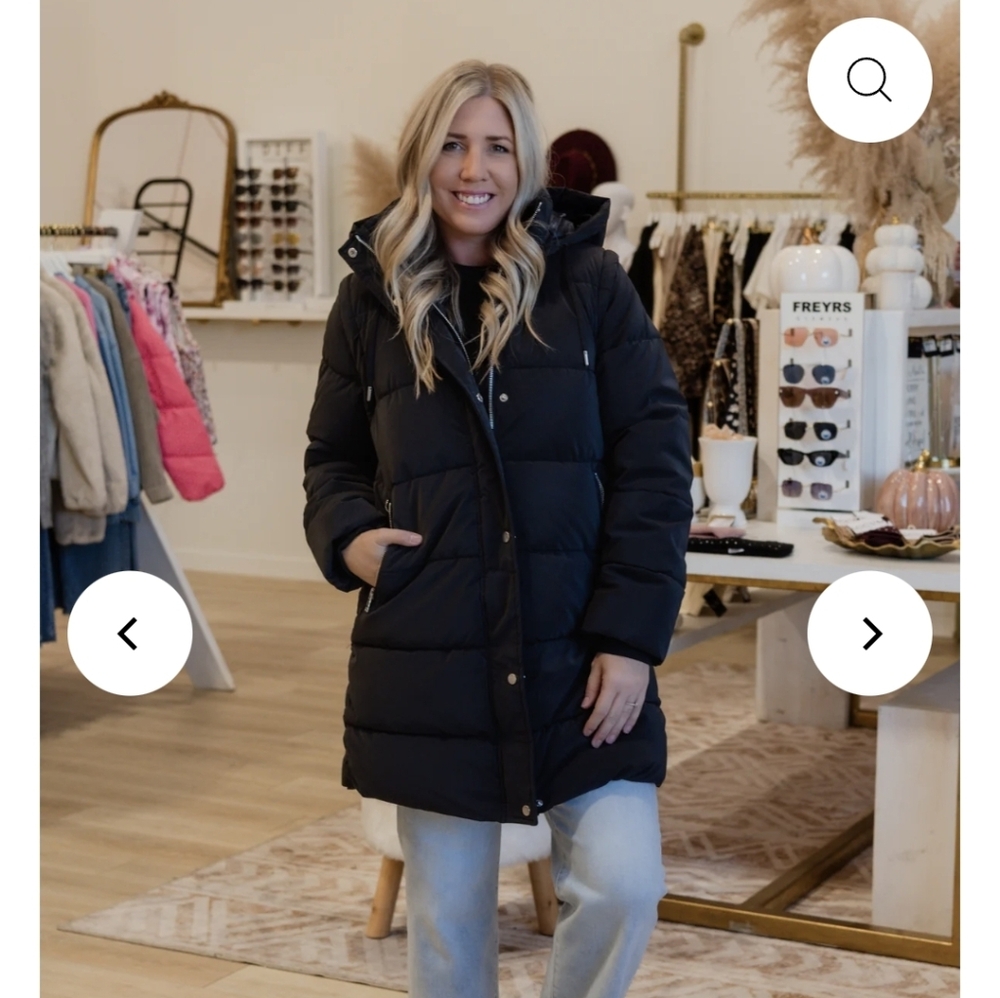 Black 2 In 1 Puffer Coat